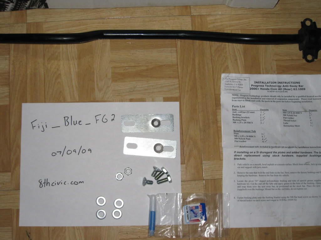 For Sale SI Rear Sway Bar 8th Generation Honda Civic Forum