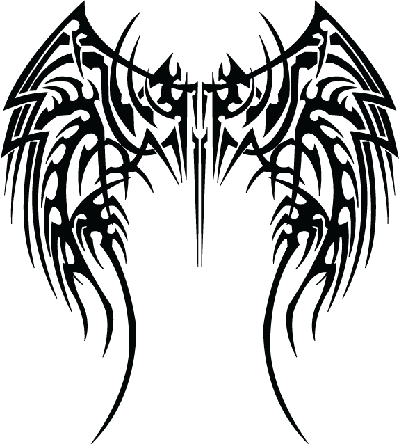 beautiful tribal art wings tattoo designs