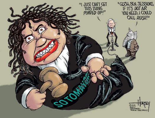 cartoon female judge