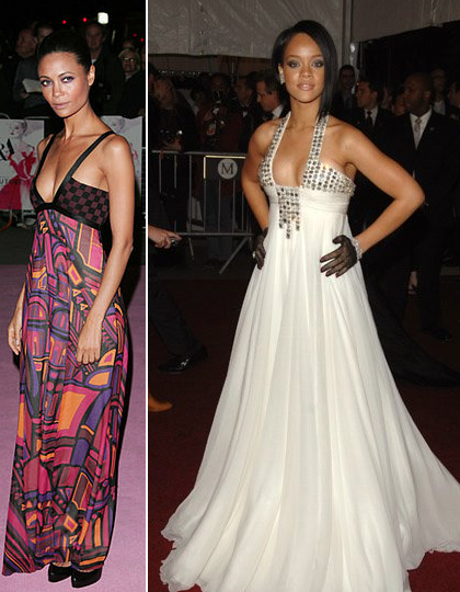 rihanna green dresses. Versace green dress at the