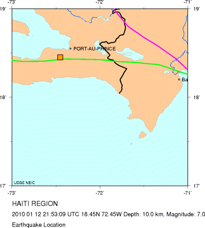map of haiti earthquake 2010