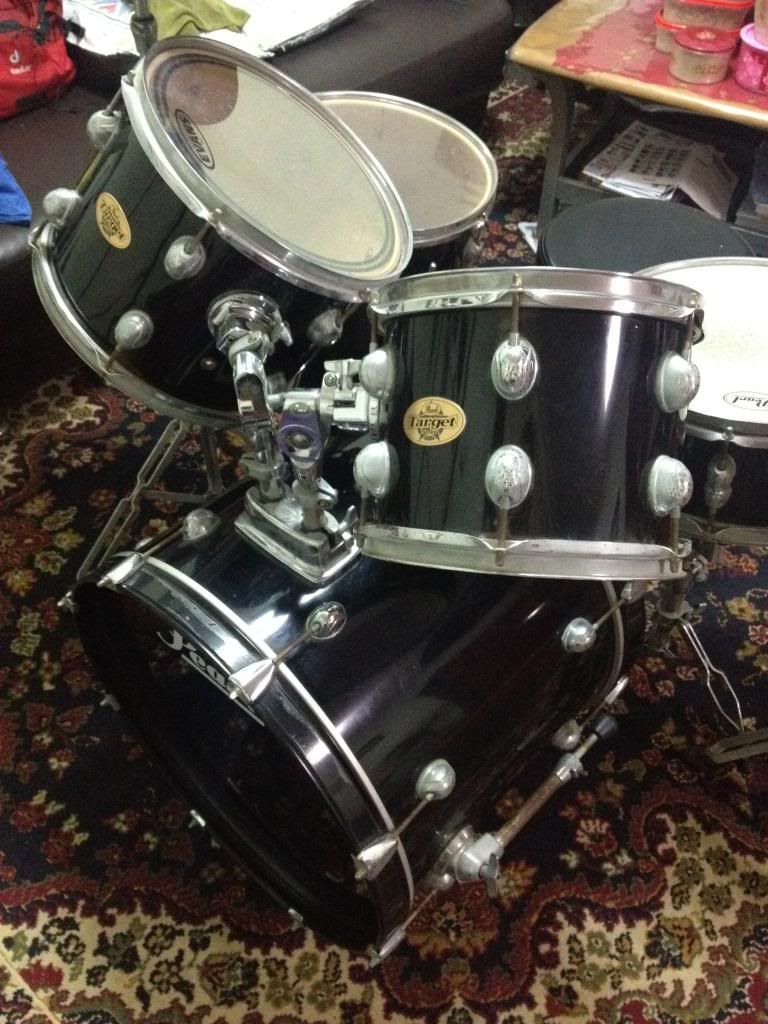 WTS Used Pearl Target Drum Set (cheap)