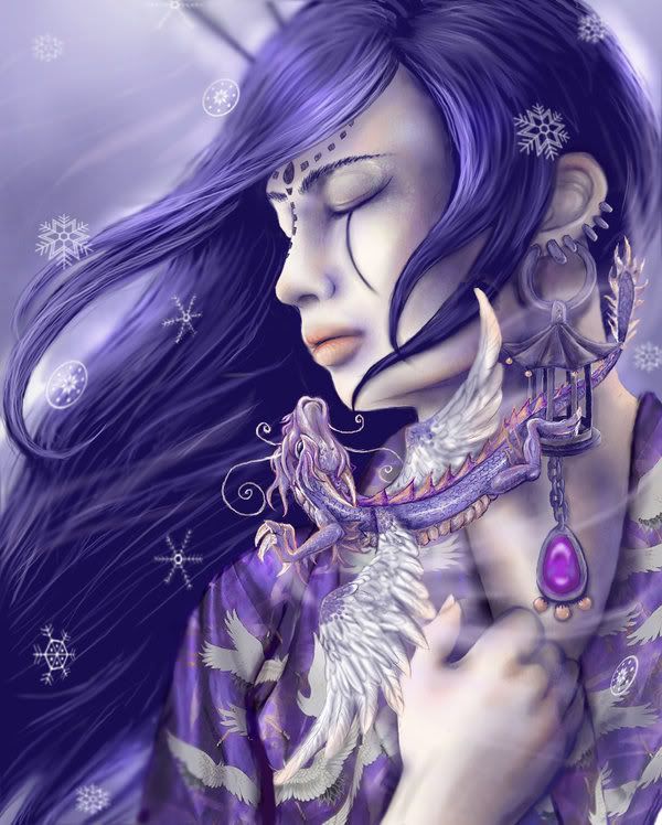 Fantasy Purple Dragon Woman