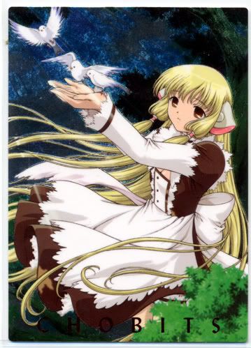 Chii from Chobits Chii with her little feathered friends