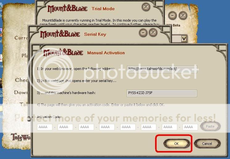 free mount and blade serial key