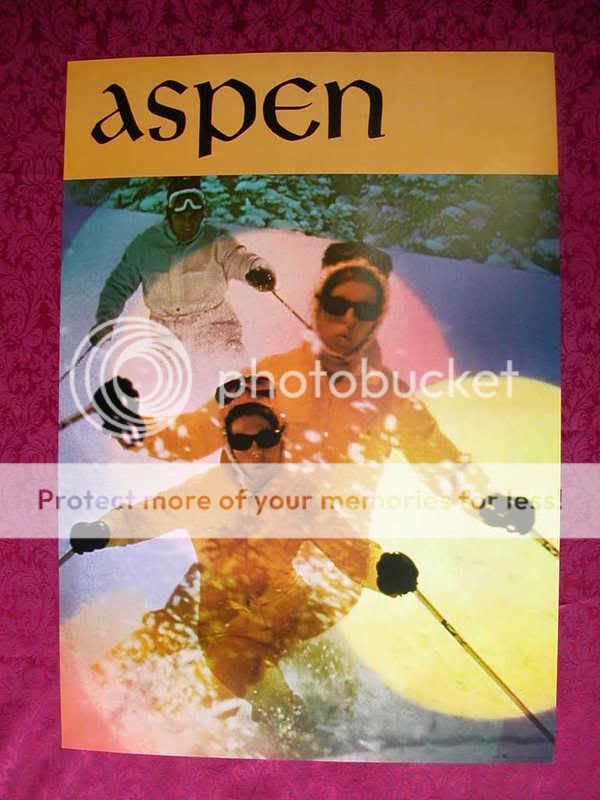 ORIGINAL1960s Aspen Ski Poster Vintage Female Skier