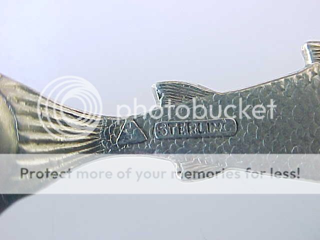 Vintage Sterling Columbia River Salmon Figural Fish Souvenir Spoon 